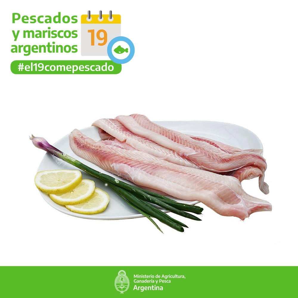 Filete de merluza Argentina congelada Carrefour 1 kg.