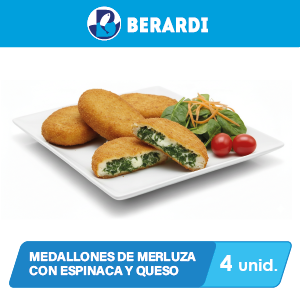 Medallón de Merluza  con Espinaca y Queso Berardi x 4 unid